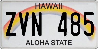 HI license plate ZVN485