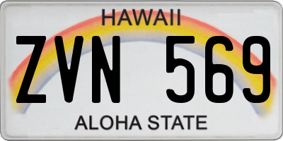 HI license plate ZVN569