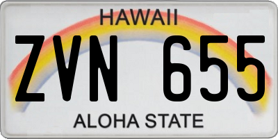 HI license plate ZVN655