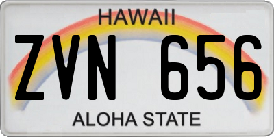 HI license plate ZVN656