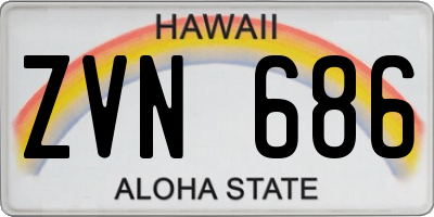 HI license plate ZVN686