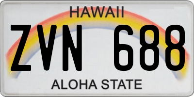 HI license plate ZVN688