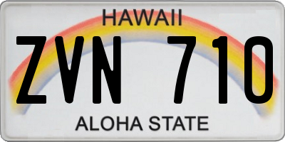HI license plate ZVN710