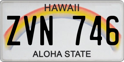 HI license plate ZVN746