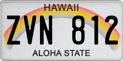 HI license plate ZVN812
