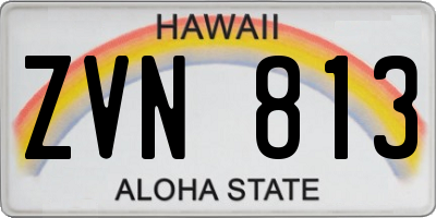 HI license plate ZVN813