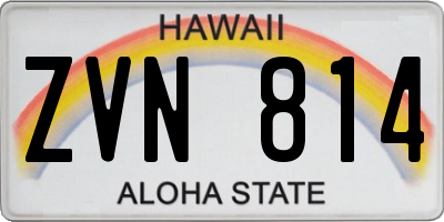HI license plate ZVN814