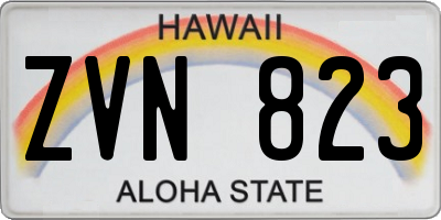 HI license plate ZVN823
