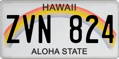 HI license plate ZVN824