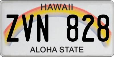 HI license plate ZVN828