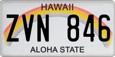 HI license plate ZVN846