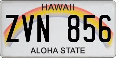 HI license plate ZVN856