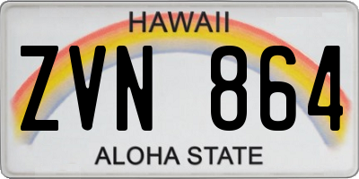 HI license plate ZVN864