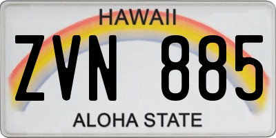 HI license plate ZVN885