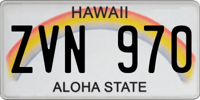 HI license plate ZVN970