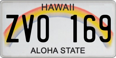 HI license plate ZVO169