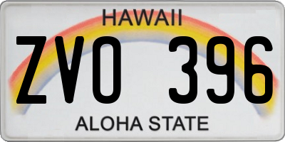 HI license plate ZVO396