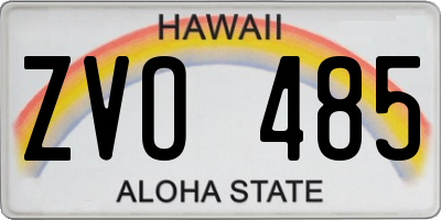 HI license plate ZVO485