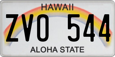 HI license plate ZVO544