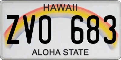 HI license plate ZVO683