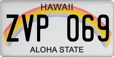 HI license plate ZVP069