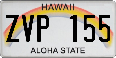 HI license plate ZVP155