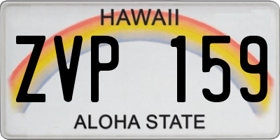 HI license plate ZVP159