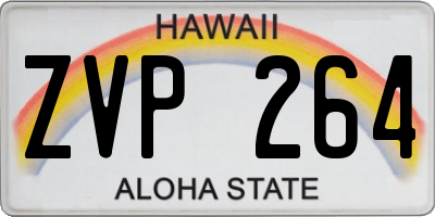 HI license plate ZVP264