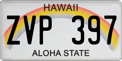 HI license plate ZVP397