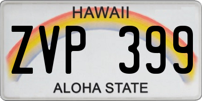 HI license plate ZVP399