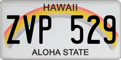 HI license plate ZVP529