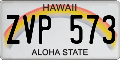 HI license plate ZVP573