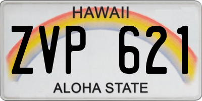 HI license plate ZVP621