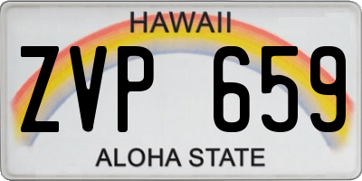 HI license plate ZVP659