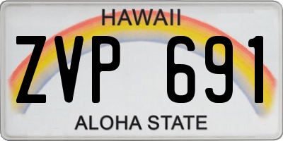 HI license plate ZVP691