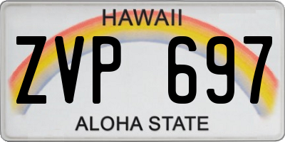 HI license plate ZVP697