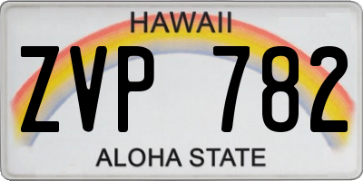 HI license plate ZVP782