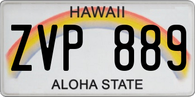 HI license plate ZVP889