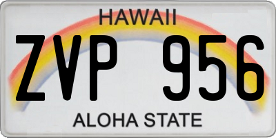 HI license plate ZVP956