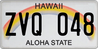 HI license plate ZVQ048