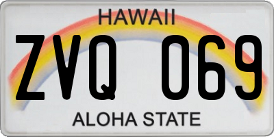 HI license plate ZVQ069
