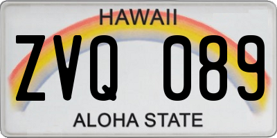 HI license plate ZVQ089
