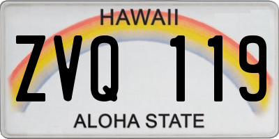 HI license plate ZVQ119