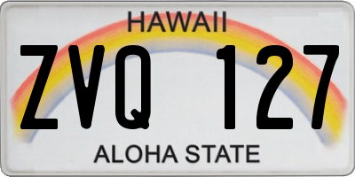 HI license plate ZVQ127