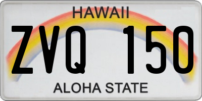HI license plate ZVQ150
