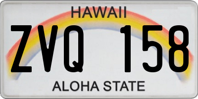 HI license plate ZVQ158