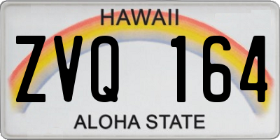 HI license plate ZVQ164