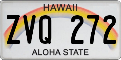 HI license plate ZVQ272
