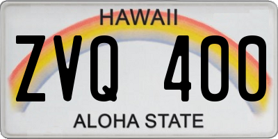 HI license plate ZVQ400