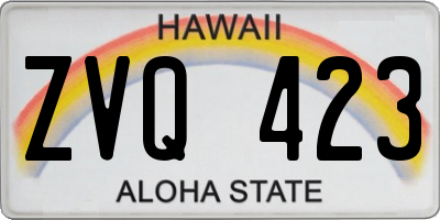 HI license plate ZVQ423